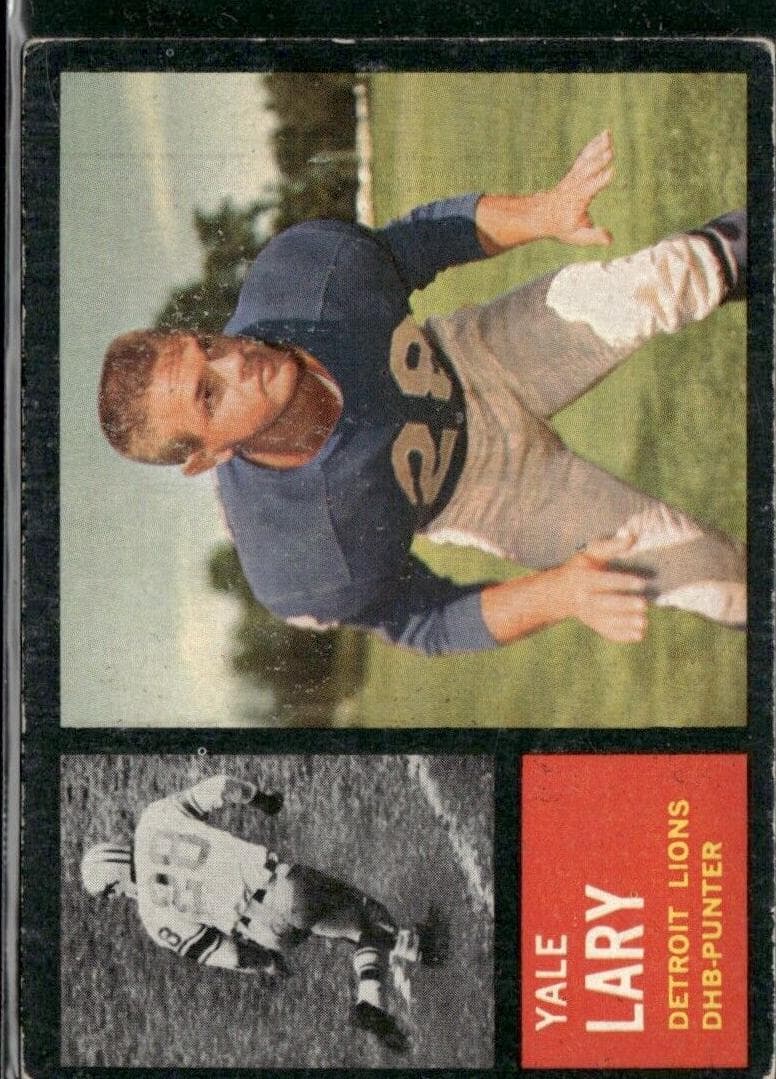 Yale Lary 1962 topps Topps
