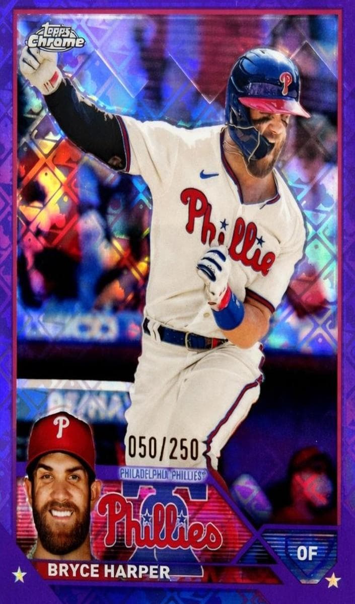 Bryce Harper 2023 topps Topps Chrome Logofractor Edition