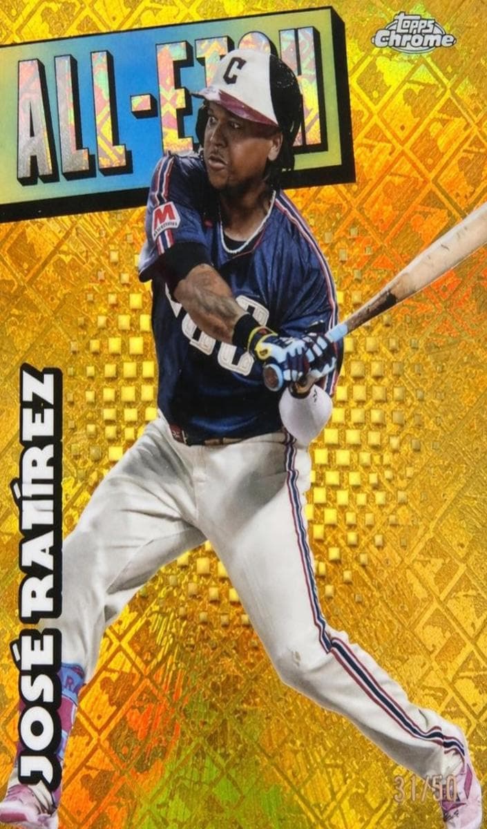 José Ramírez 2025 topps Topps Chrome Logofractor Edition