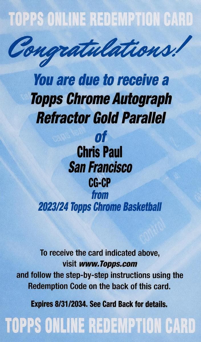 Chris Paul 2023 topps Topps Chrome Sapphire Edition