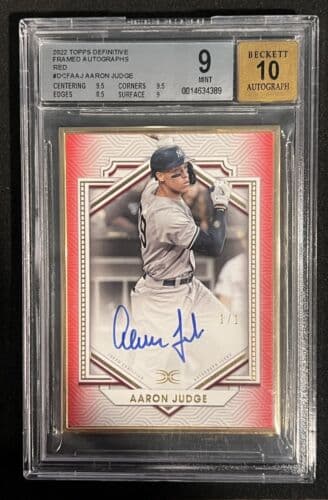 Aaron Judge 2022 topps Topps Definitive Collection