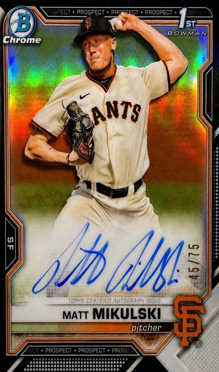 Matt Mikulski 2021 bowman Bowman Draft