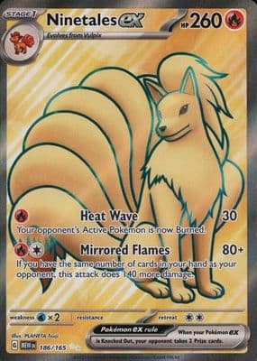 Ninetales EX trading card