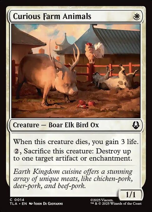 Curious Farm Animals 2025 Magic: The Gathering Avatar: The Last Airbender