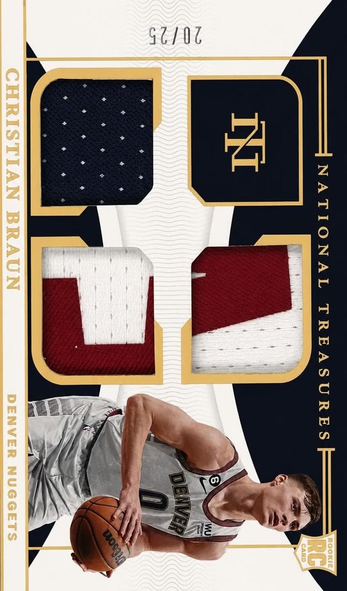 Christian Braun 2022 panini Panini National Treasures