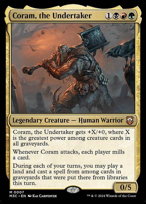 Coram, the Undertaker 2024 Magic: The Gathering Modern Horizons 3 Commander Borderless