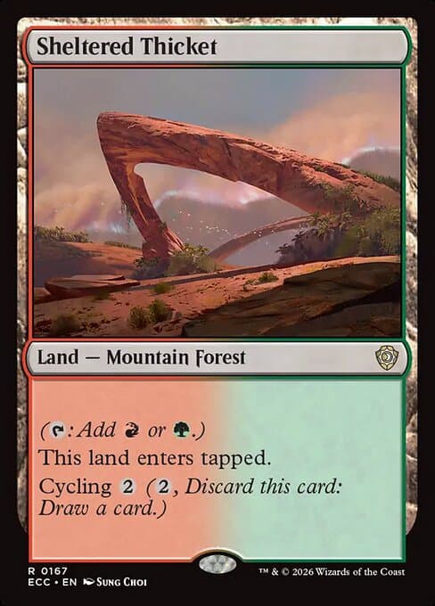Sheltered Thicket 2024 Magic: The Gathering Bloomburrow Commander