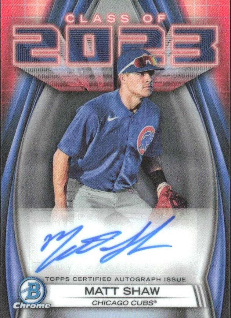 Matt Shaw 2023 bowman Bowman Draft