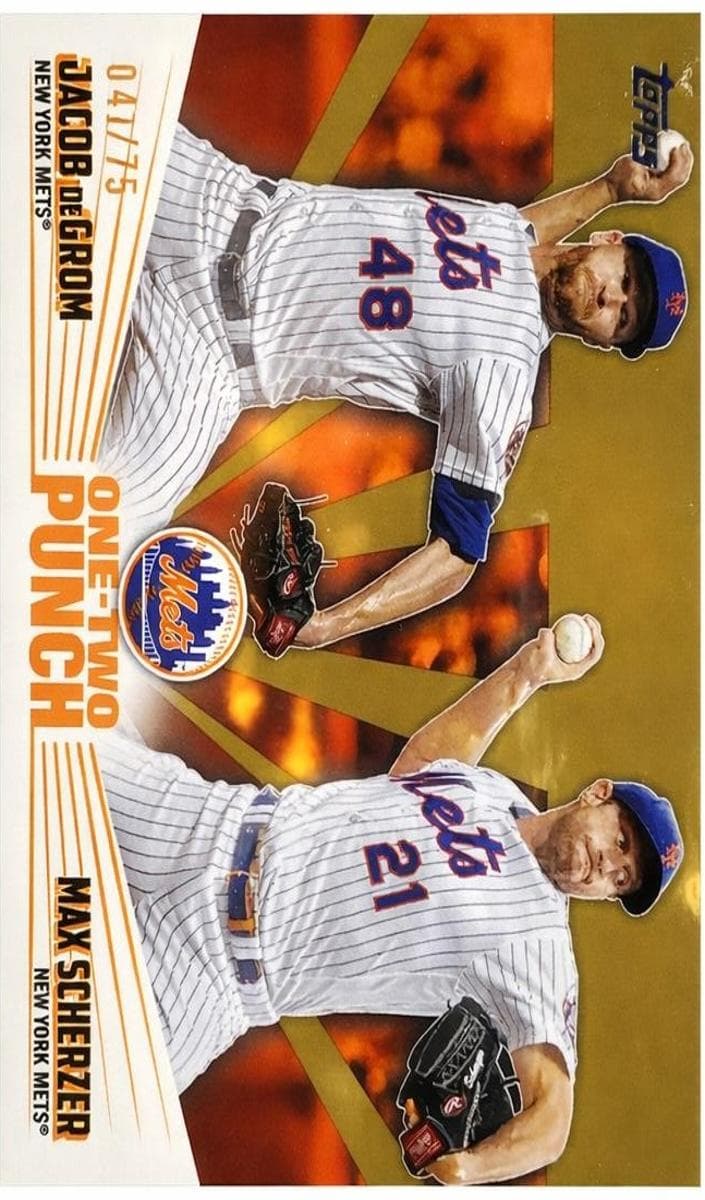 Jacob deGrom / Max Scherzer trading card