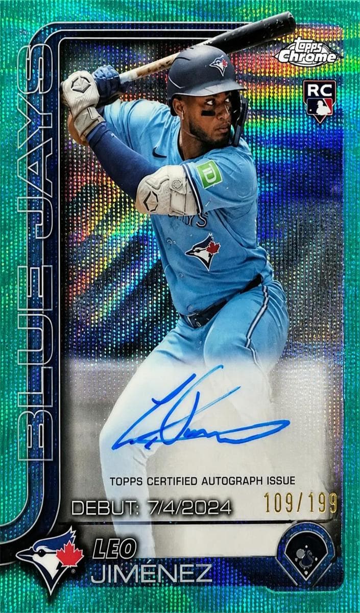 Leo Jiménez 2025 topps Topps Chrome Update