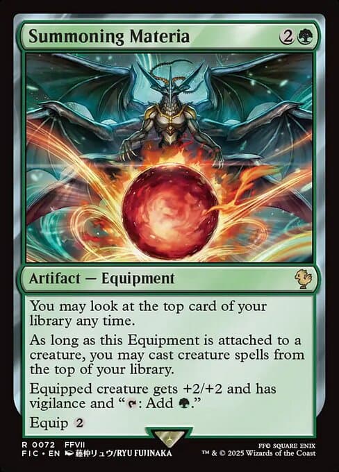 Summoning Materia 2025 Magic: The Gathering Final Fantasy Commander Extended Art