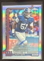 Abdul Carter 2025 topps Topps Chrome Rookie Autographs - Green Geometric Refractor