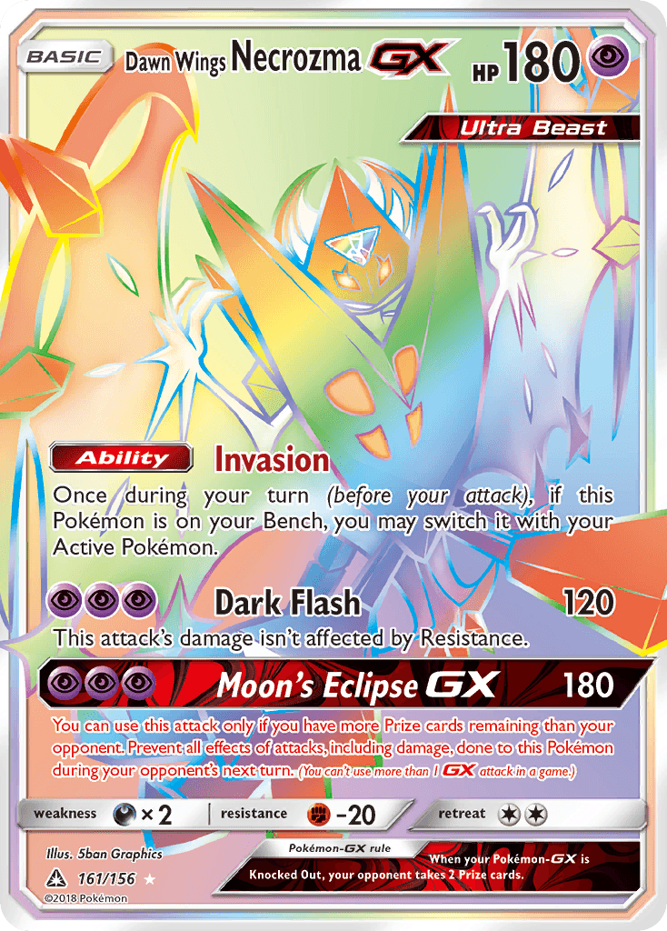 Dawn Wings Necrozma GX 2018 Pokemon Ultra Prism