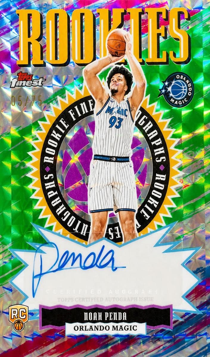 Noah Penda 2025 topps Topps Finest