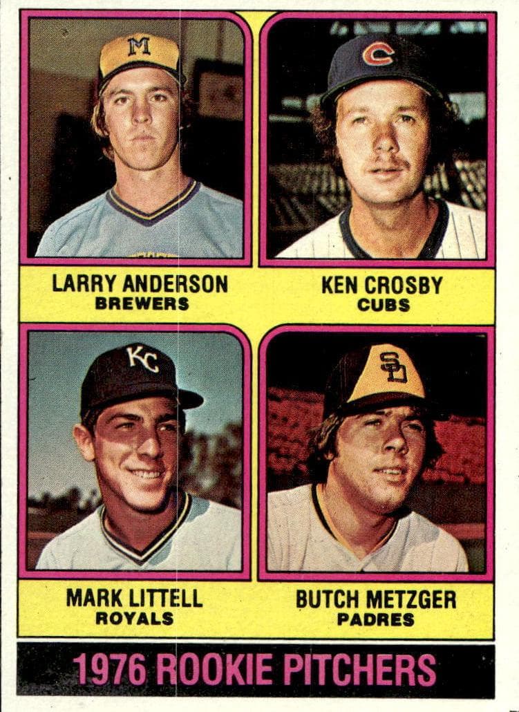 1976 Rookie Pitchers (Larry Anderson / Ken Crosby / Mark Littell / Butch Metzger) #593