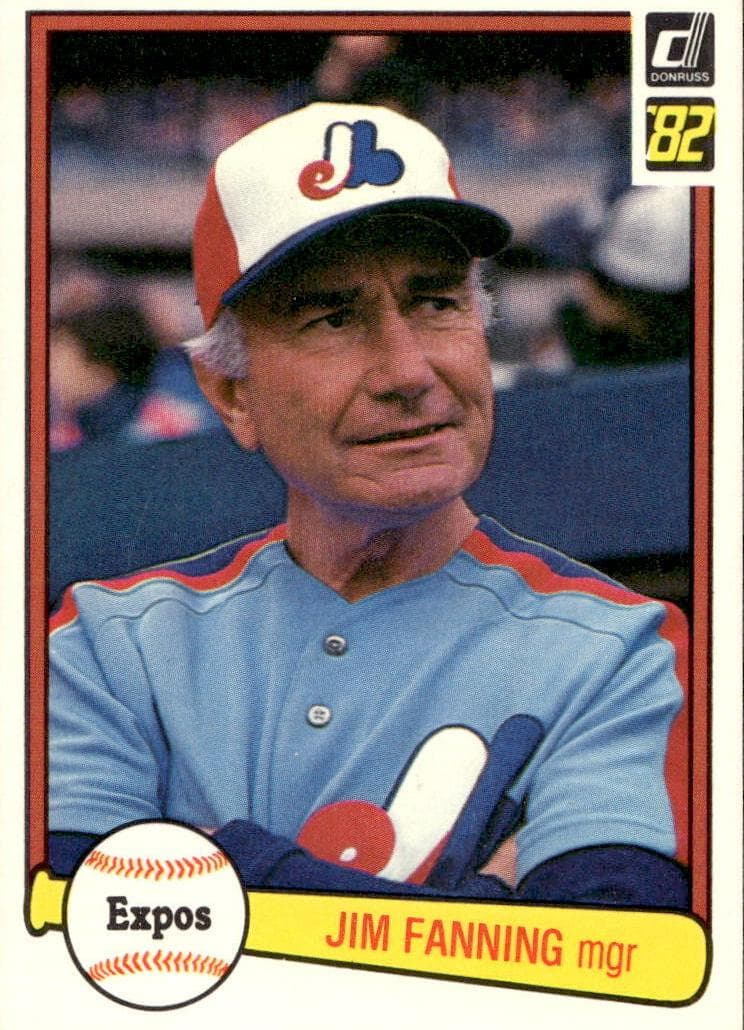 Jim Fanning 1982 panini Donruss