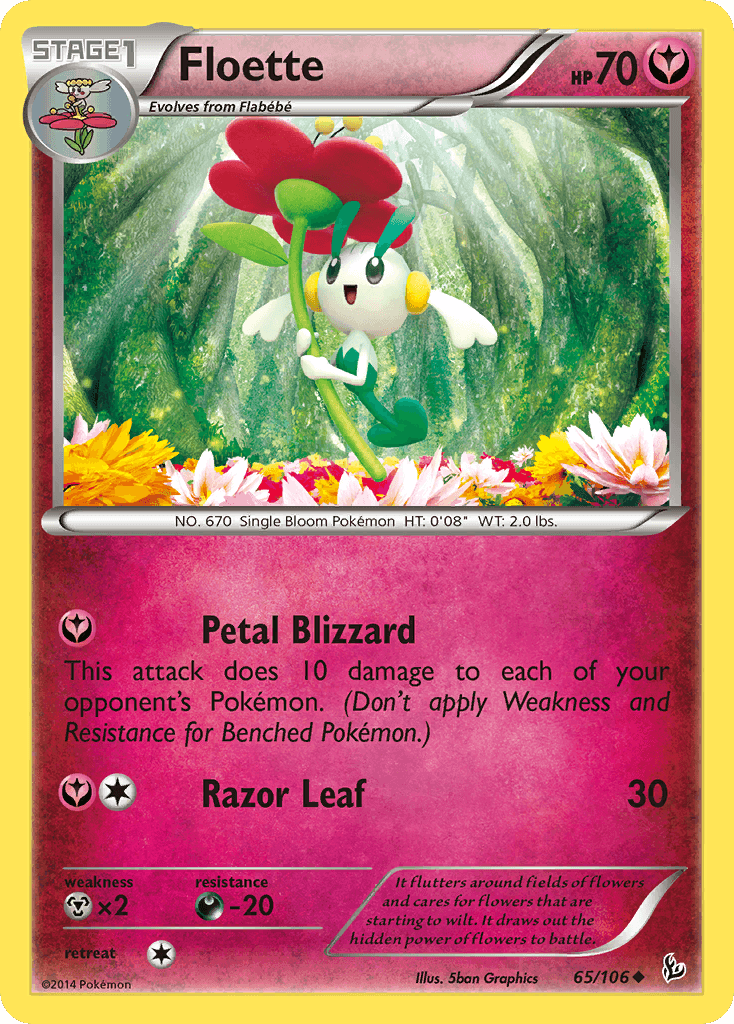 Floette 2014 Pokemon Flashfire Reverse Holo