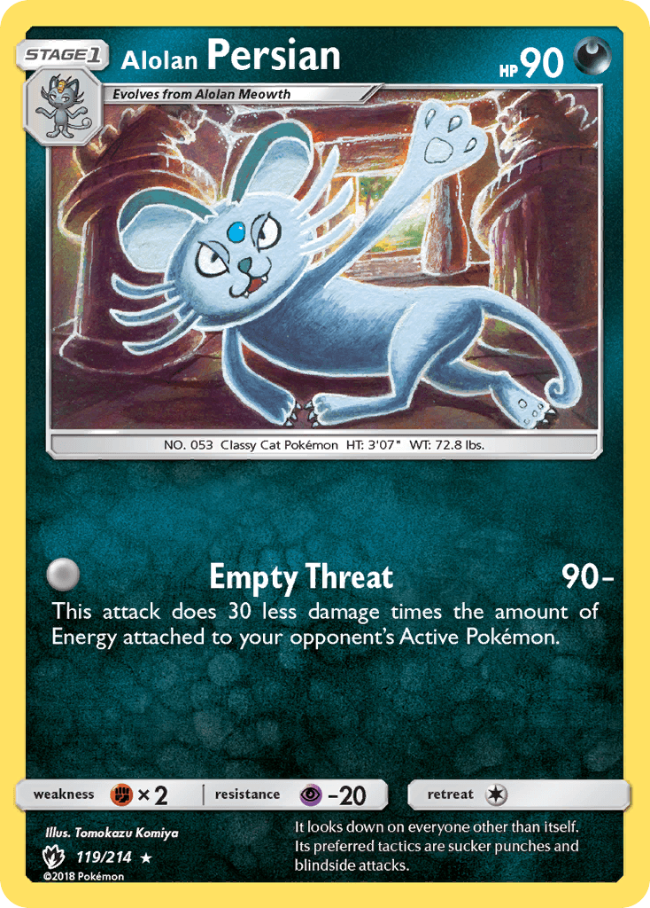 Alolan Persian 2016 Pokemon Japanese Collection Sun