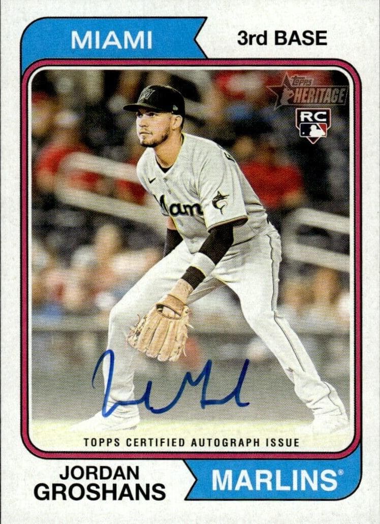 Jordan Groshans 2023 topps Topps Heritage