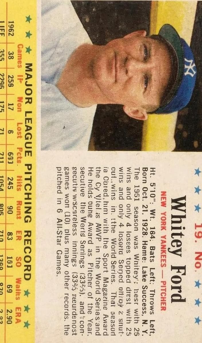 Whitey Ford #19