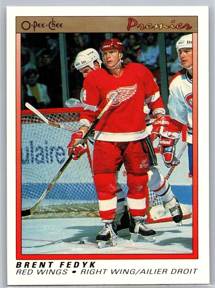 Brent Fedyk 1990 topps O-Pee-Chee Premier