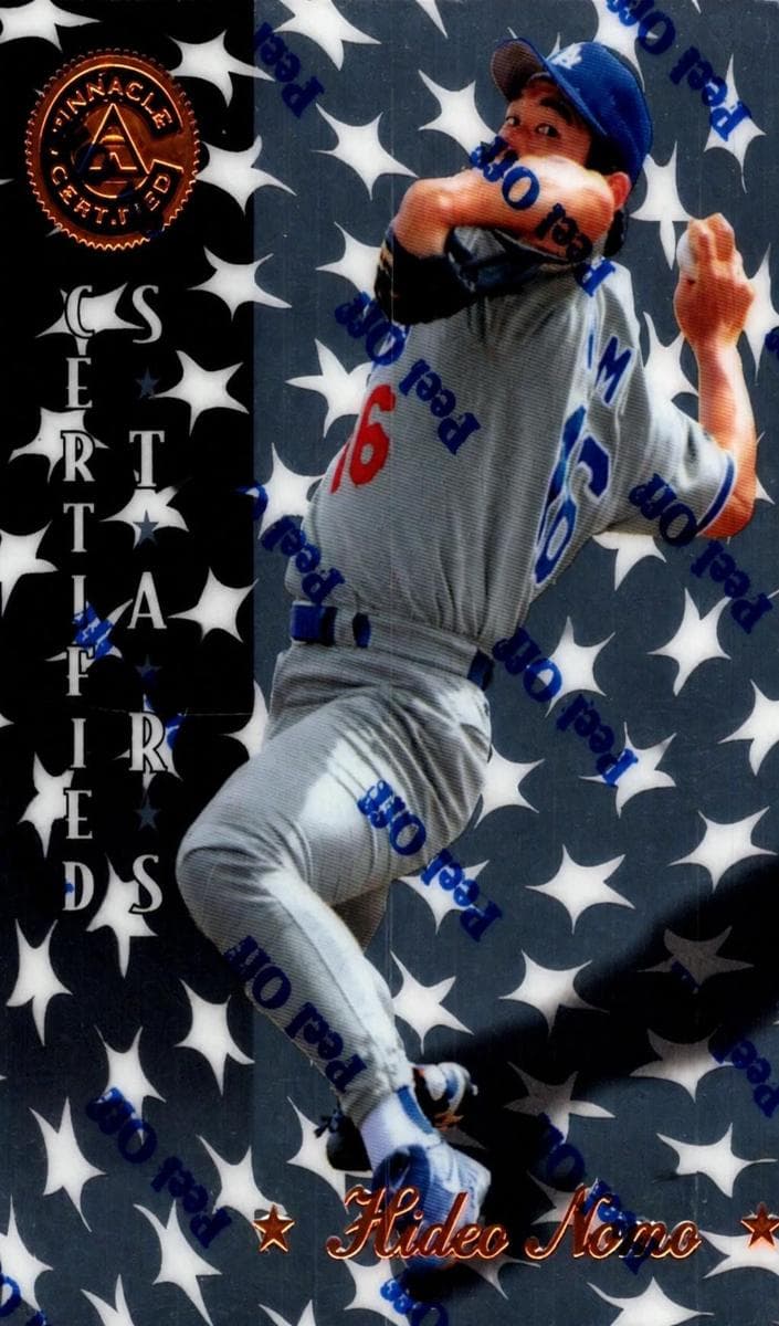 Hideo Nomo 1997 panini Pinnacle Certified