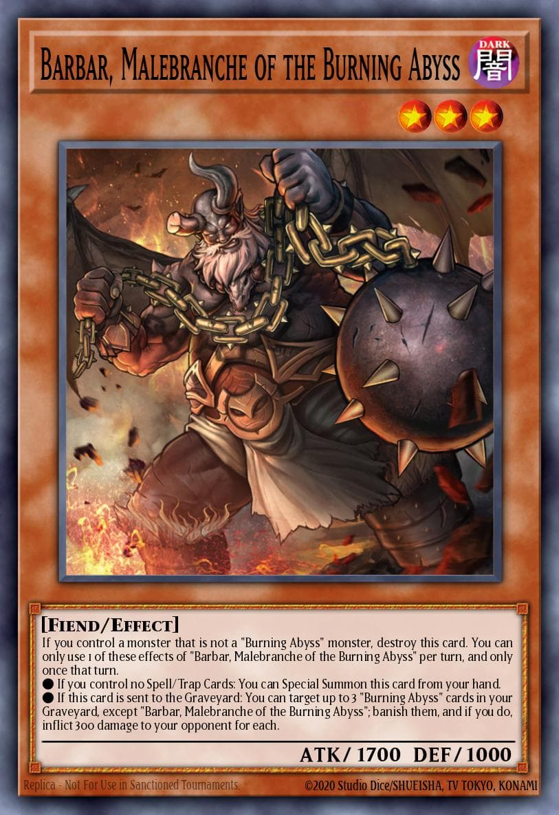 Barbar, Malebranche of the Burning Abyss 2015 Yu-Gi-Oh!