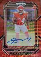 Skyy Moore 2022 panini Prizm Rookie Autographs - No Huddle