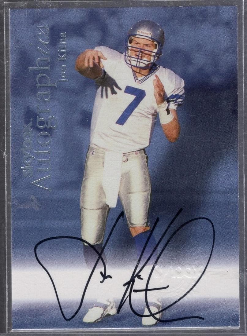 Jon Kitna 1999 skybox Dominion Autographics