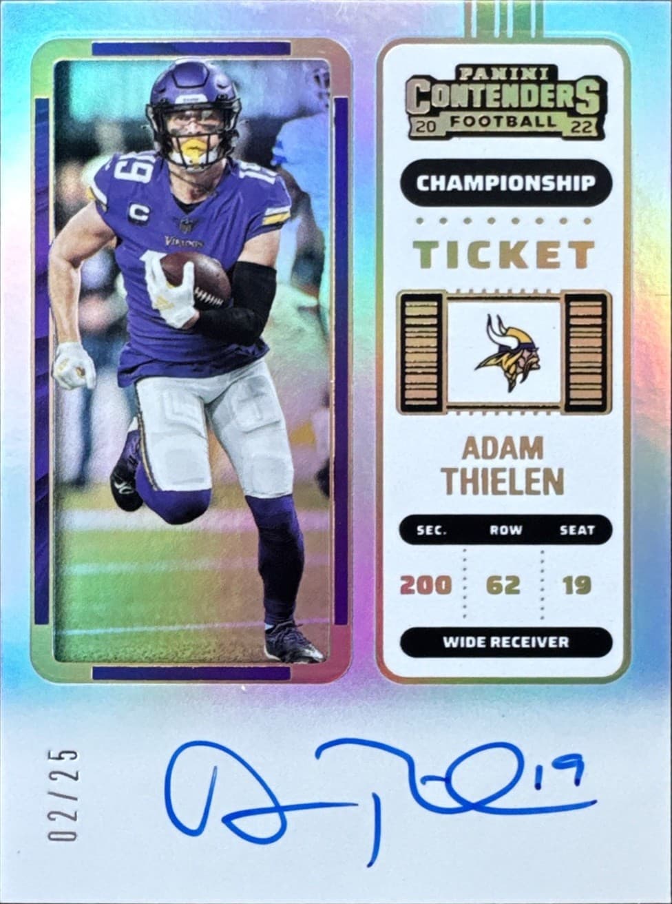 Football Adam Thielen 2022 Panini Contenders