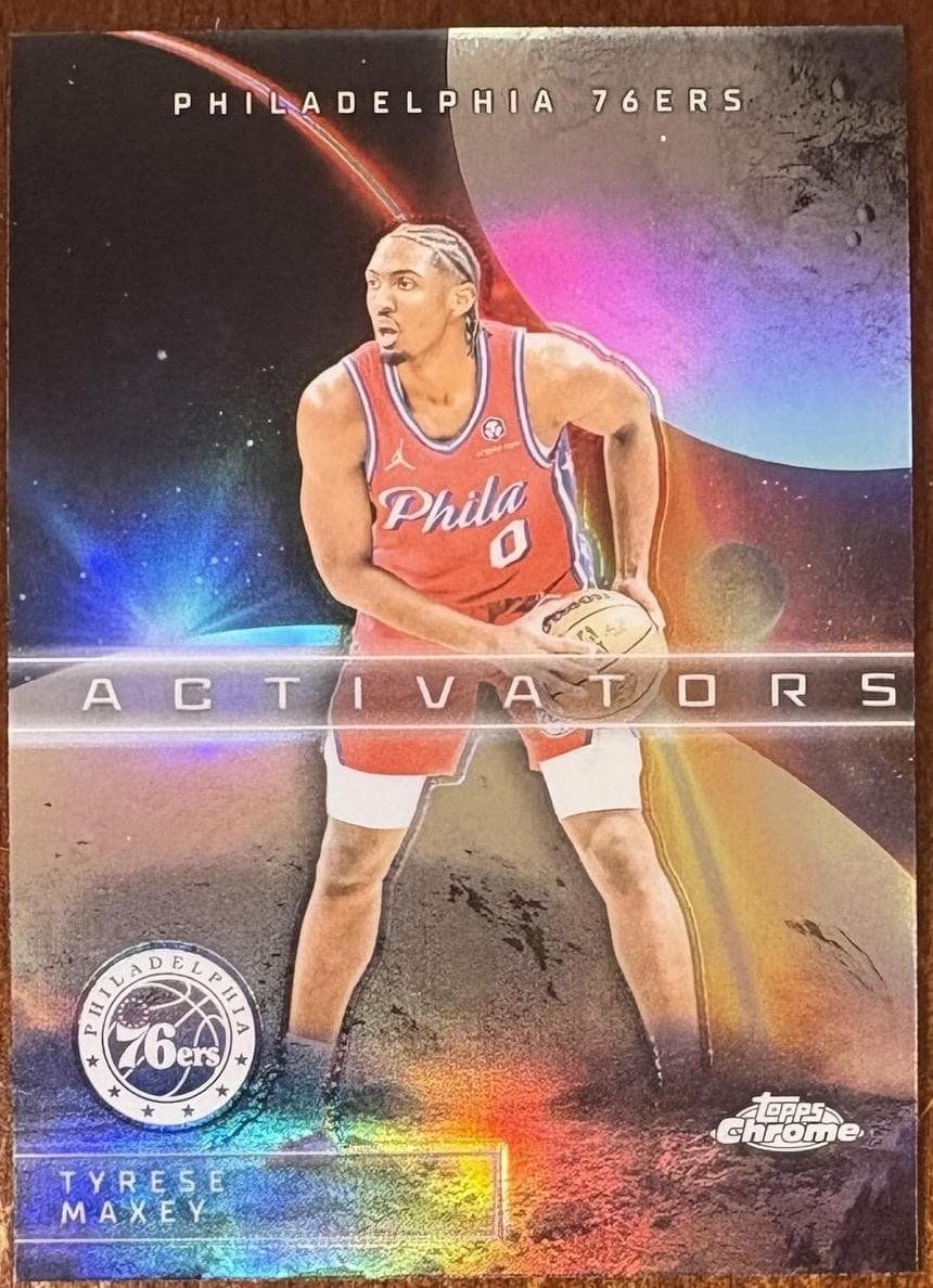 Tyrese Maxey 2025 topps Topps Chrome