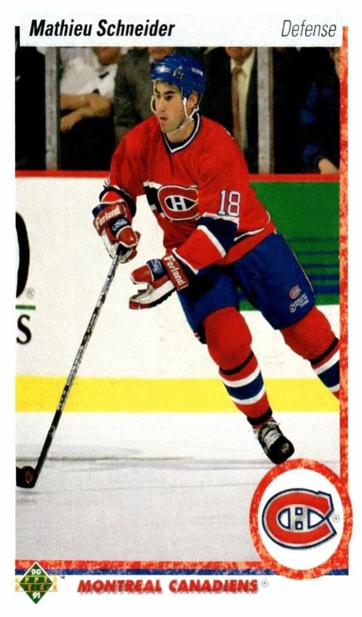 Mathieu Schneider 1990 upper-deck Upper Deck