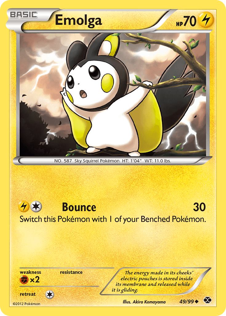 Emolga 2012 Pokemon Next Destinies Reverse Holo