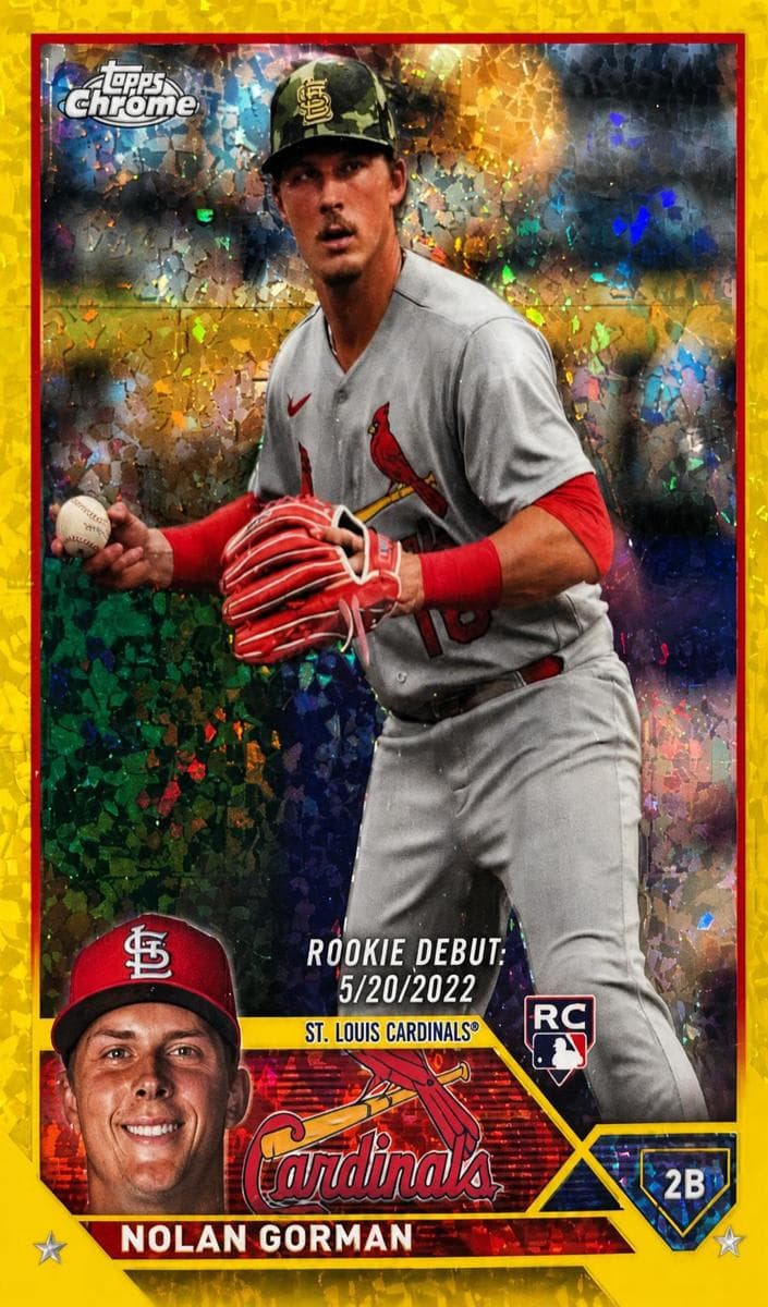 Nolan Gorman 2023 topps Topps Chrome Update