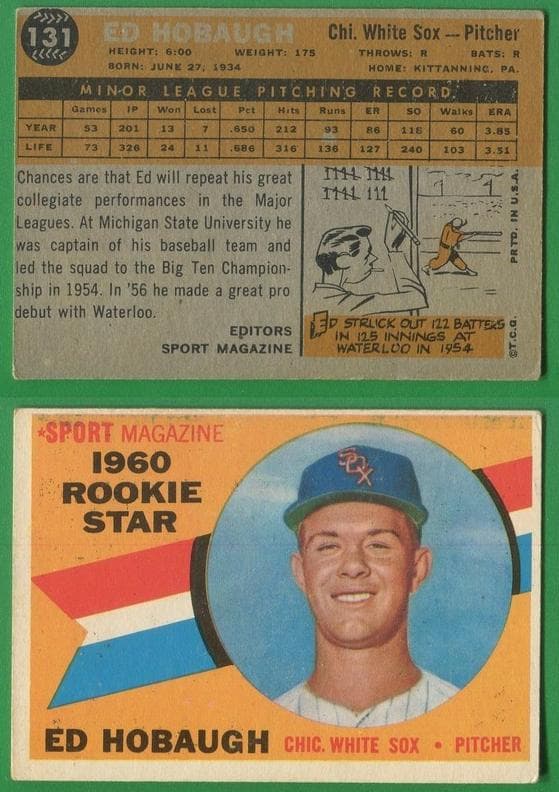 Ed Hobaugh 1960 topps Topps