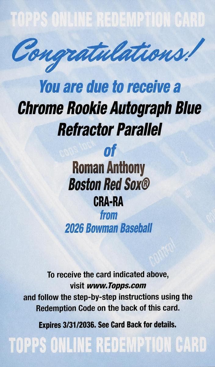 Roman Anthony #CRA-RA