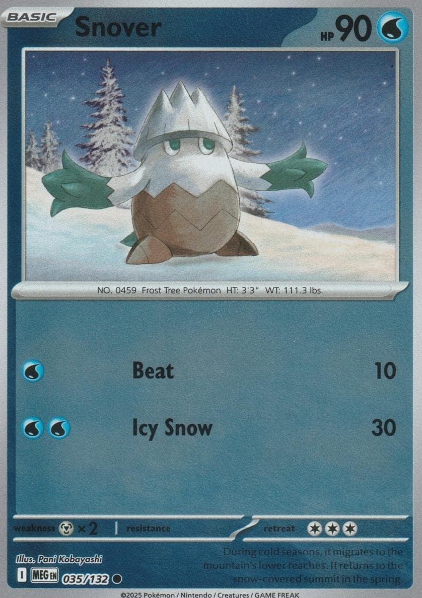 Snover trading card