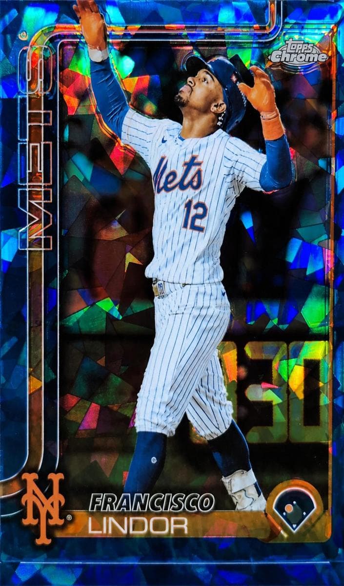 Francisco Lindor 2025 topps Topps Chrome Sapphire