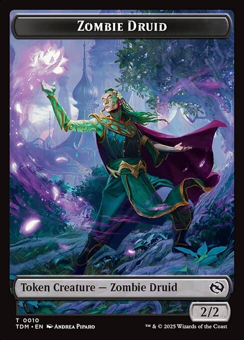 Zombie Druid 2025 Magic: The Gathering Tarkir: Dragonstorm Token