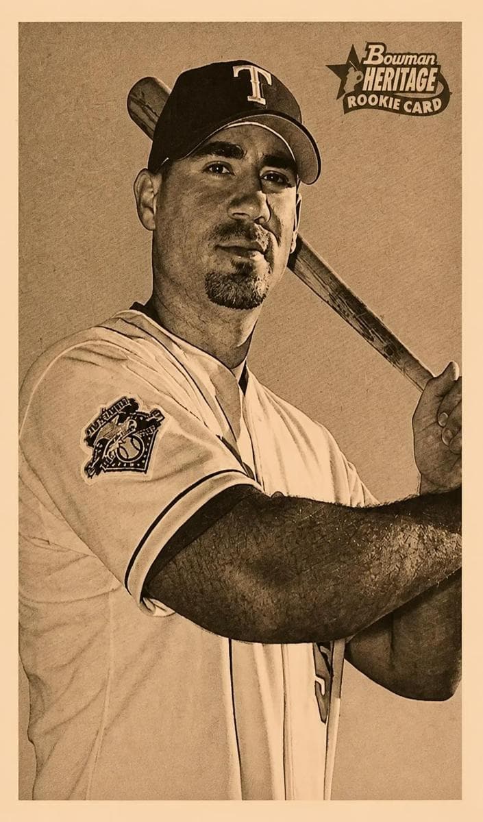 Travis Hafner 2001 bowman Bowman Heritage