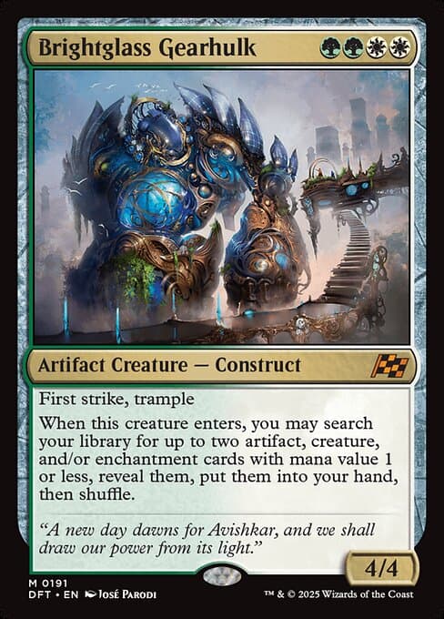 Brightglass Gearhulk 2025 Magic: The Gathering Aetherdrift First Place Foil