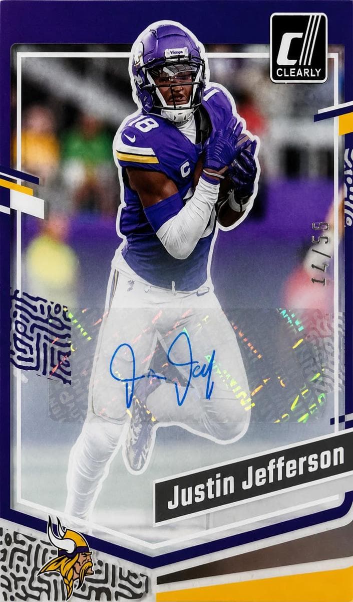 Justin Jefferson 2023 panini Clearly Donruss