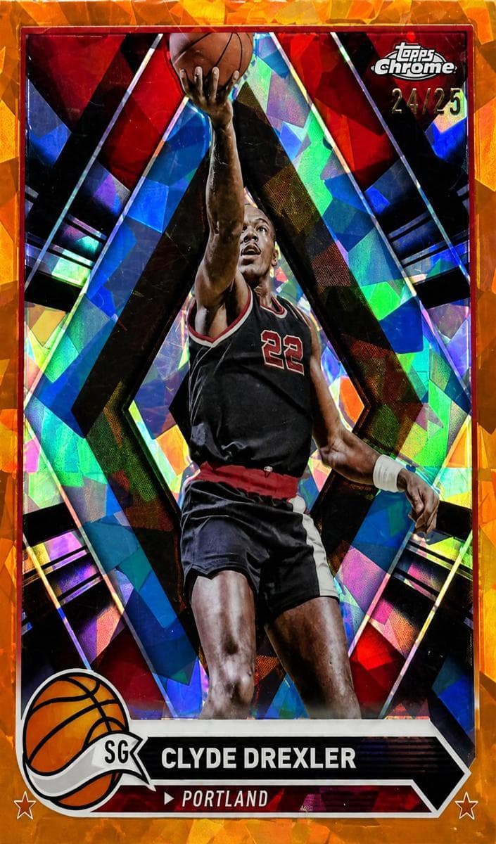 Clyde Drexler 2023 topps Topps Chrome Sapphire Edition