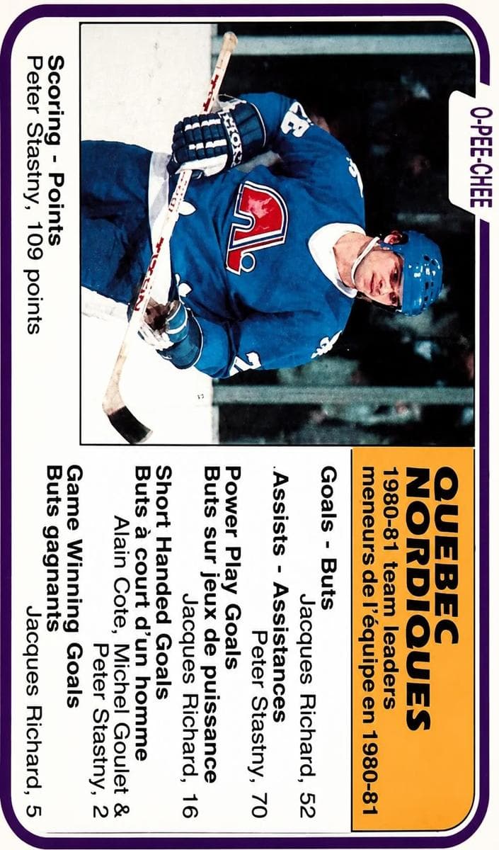 Nordiques Team Leaders (Peter Stastny) #287