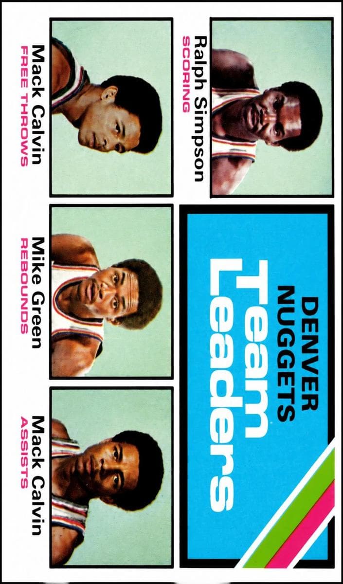 Denver Nuggets Team Leaders (Ralph Simpson / Mack Calvin / Mike Green) #278