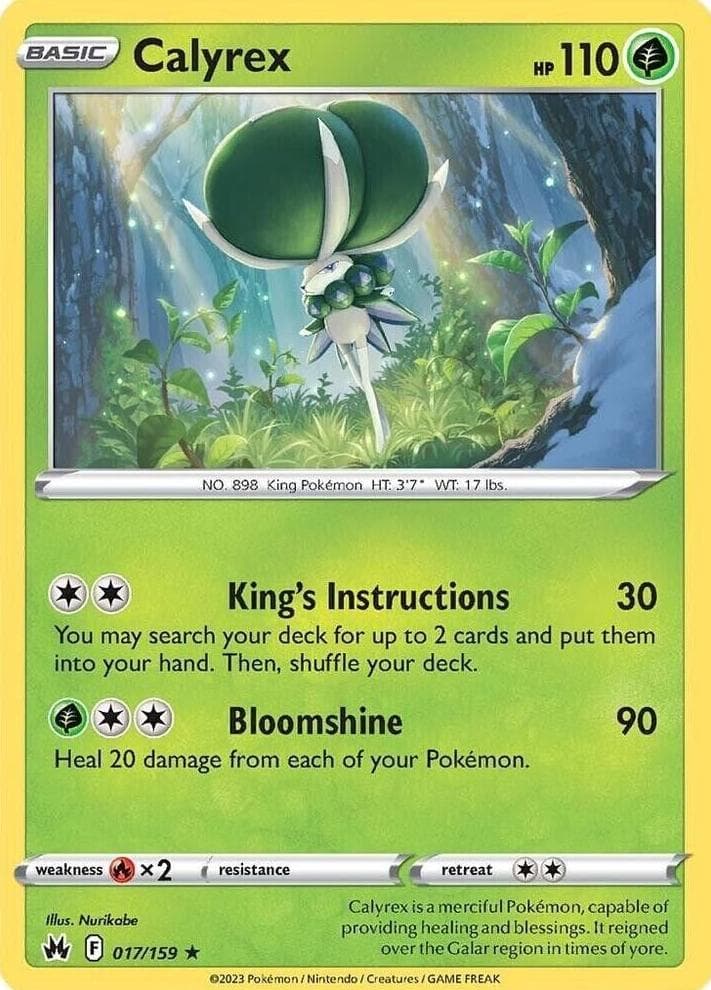 Calyrex trading card