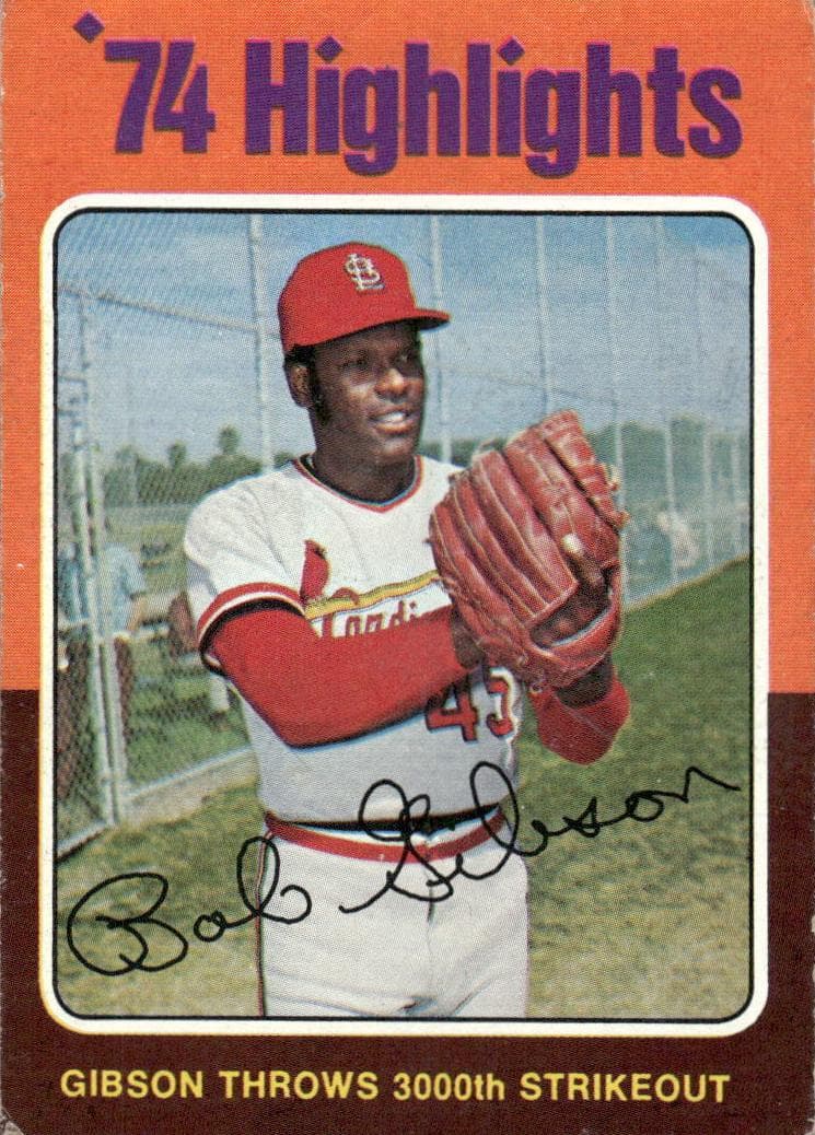 Bob Gibson 1975 topps Topps