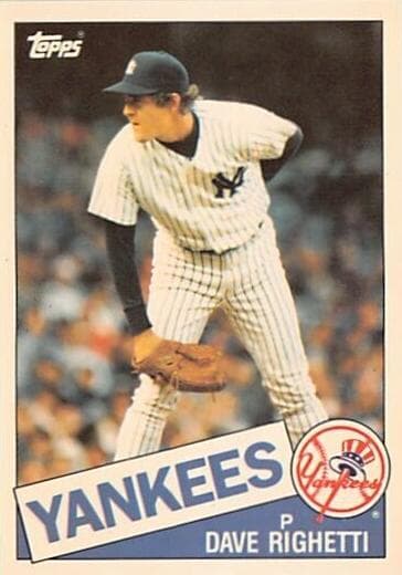 Dave Righetti 1985 topps Topps