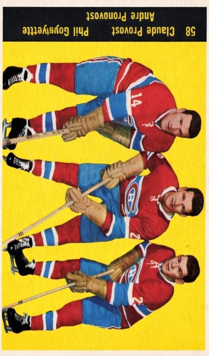 Claude Provost / Phil Goyette / Andre Pronovost #58