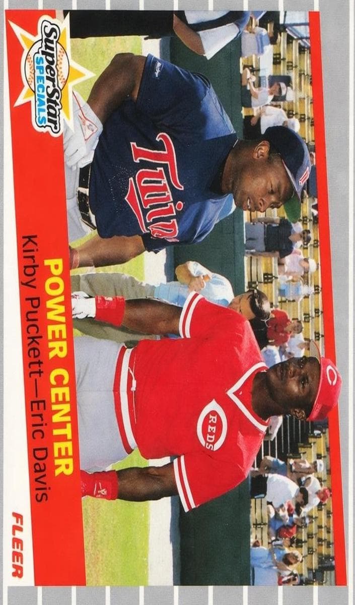 Power Center (Kirby Puckett / Eric Davis) trading card